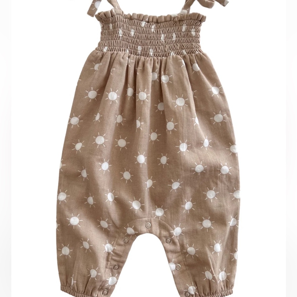 Sand Sun Organic Smocked Jumpsuit